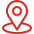 GPS marker symbol in red color.